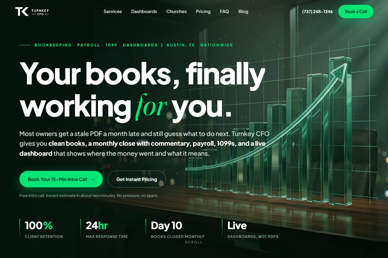 Turnkey CFO website